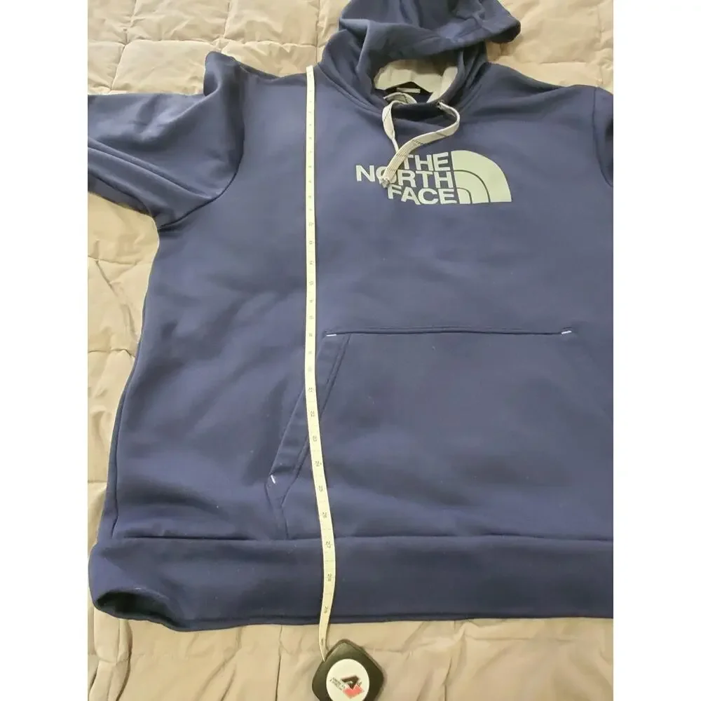 The North Face Men’s XXL Blue Pullover Hoodie Logo Sweatshirt Polyester